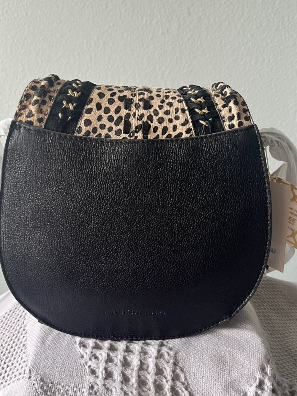Aimee Kestenberg Crossbody Bag; Black with Calf Hair details - Picture 2 of 5